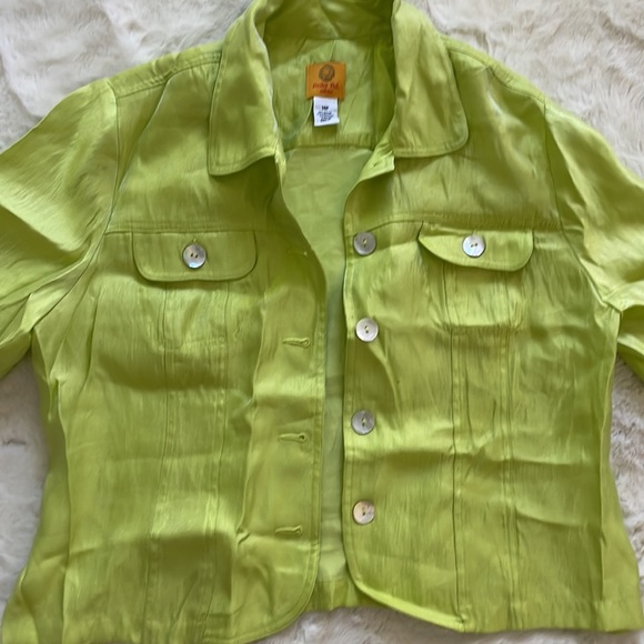 Ruby Rd.| Lime Green Jacket - Picture 3 of 6